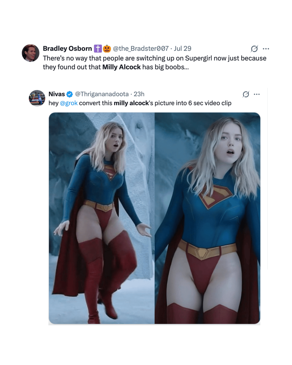 X Posts Milly Alcock